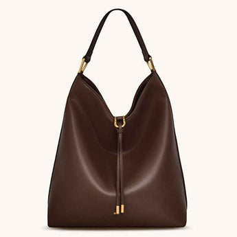 LuxeSlouch Genuine Leather Tote Bag