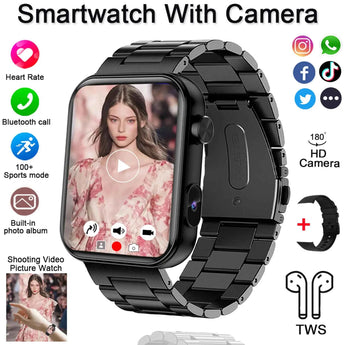 Fitness Smartwatch with Camera, Bluetooth Calling & Health - Aspire Alley