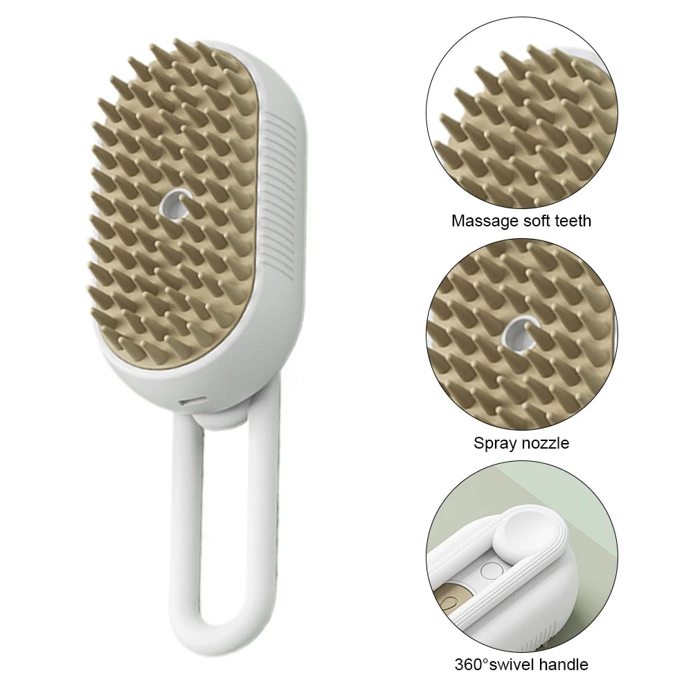 PetGroom 3-in-1 Electric Steam Brush