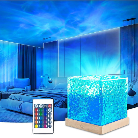 Northern Lights Ocean Wave Cube Lamp with 16 Colors