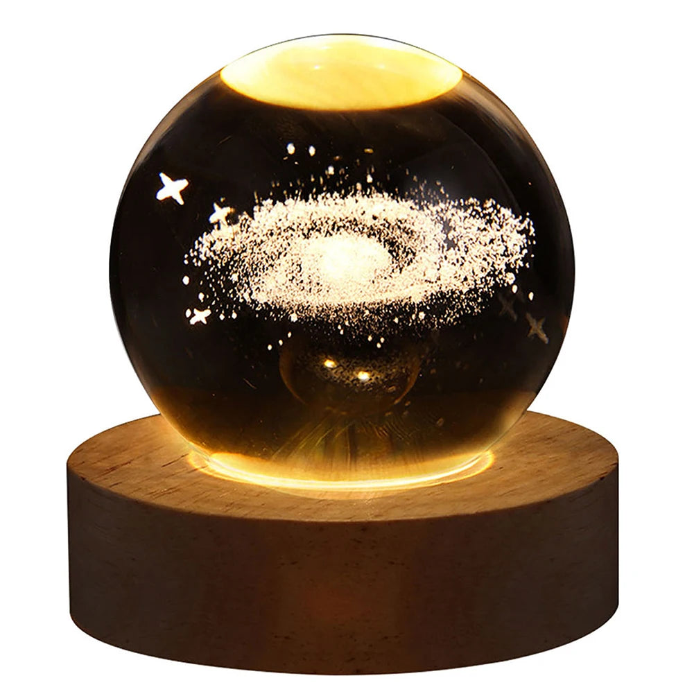 Crystal Ball Galaxy Night Light 3D Moon Lamp