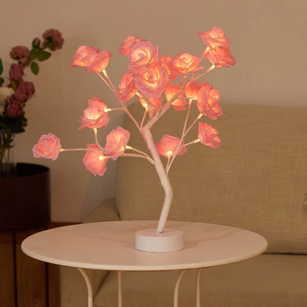 RoseGlow LED Bonsai Lamp