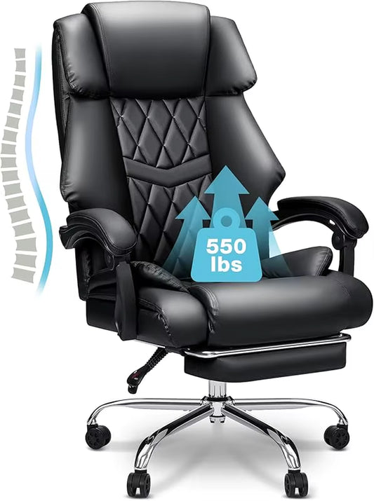 Reclining Office Chair with Footrest