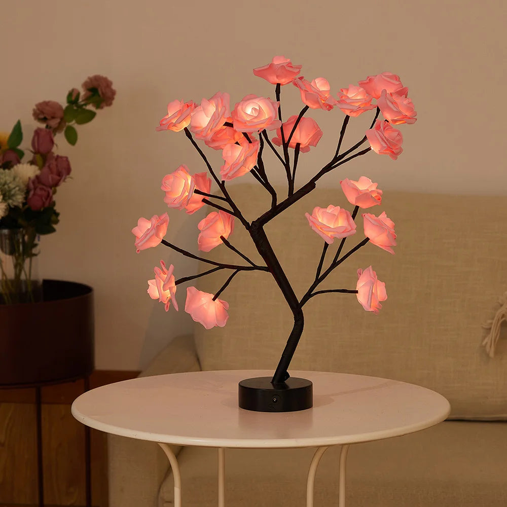 RoseGlow LED Bonsai Lamp