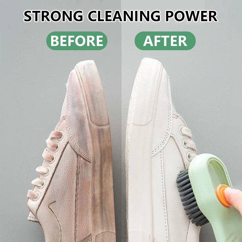 Dual-Use Liquid Shoe & Clothes Brush