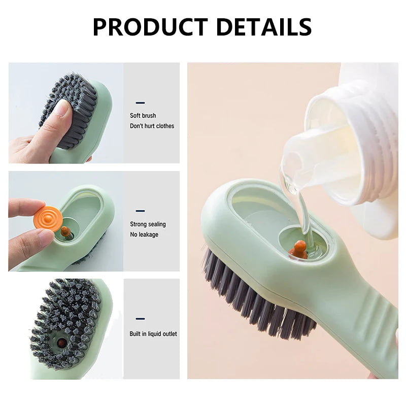 Dual-Use Liquid Shoe & Clothes Brush