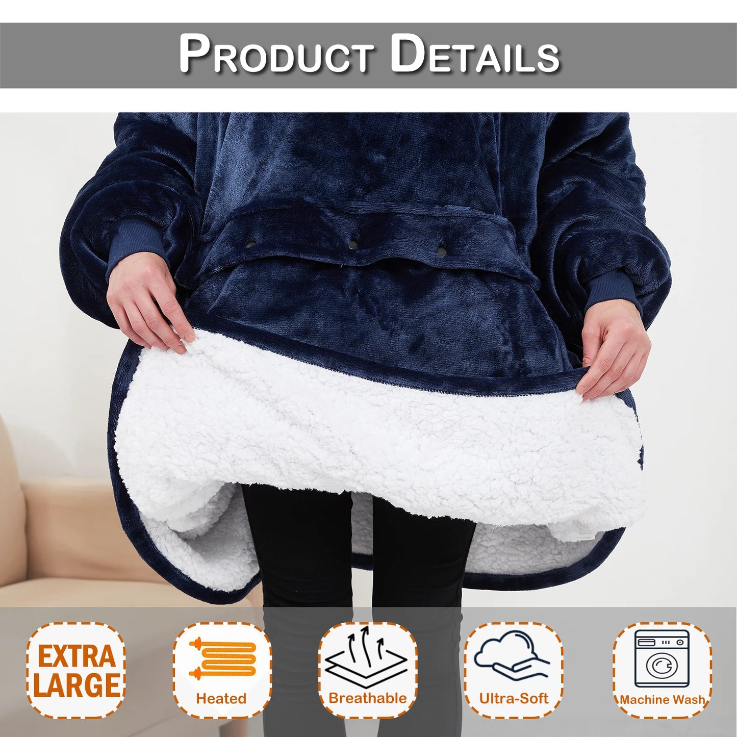 CozyWear Hooded Blanket