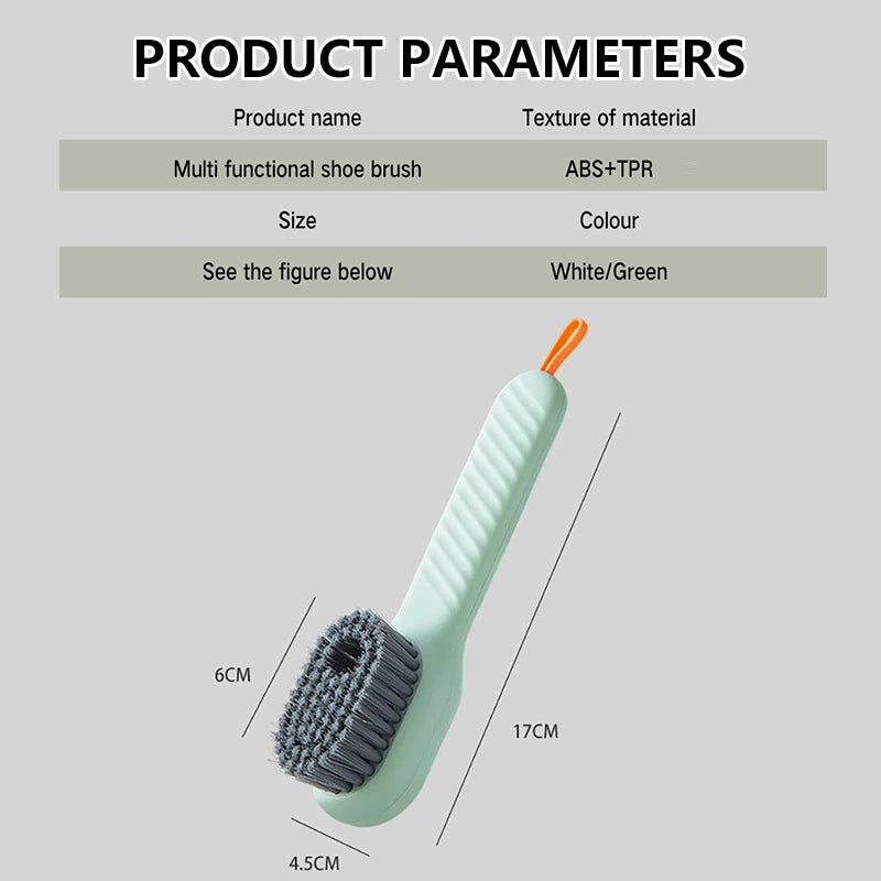 Dual-Use Liquid Shoe & Clothes Brush