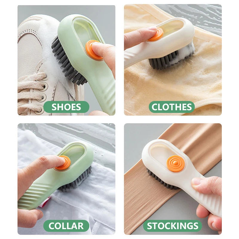 Dual-Use Liquid Shoe & Clothes Brush