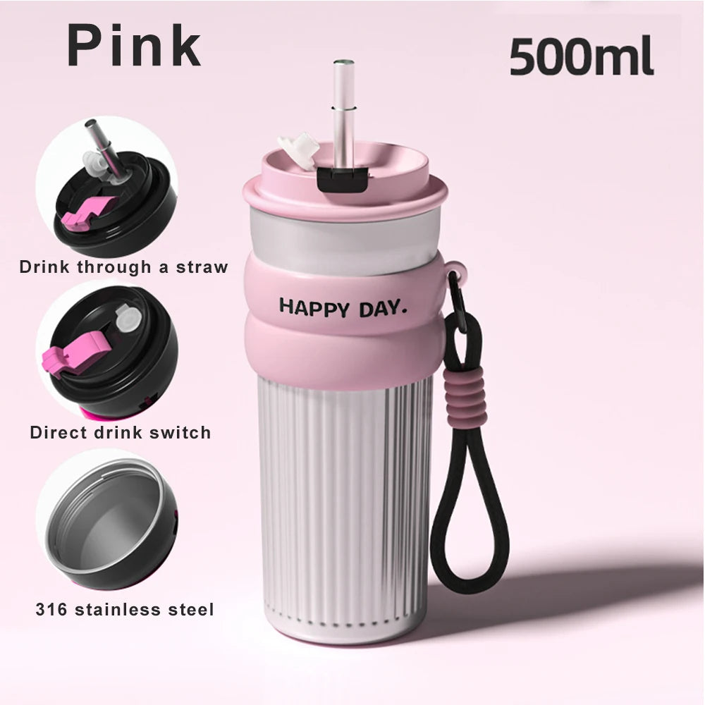 Stainless Steel Thermos Travel Mug for Girls