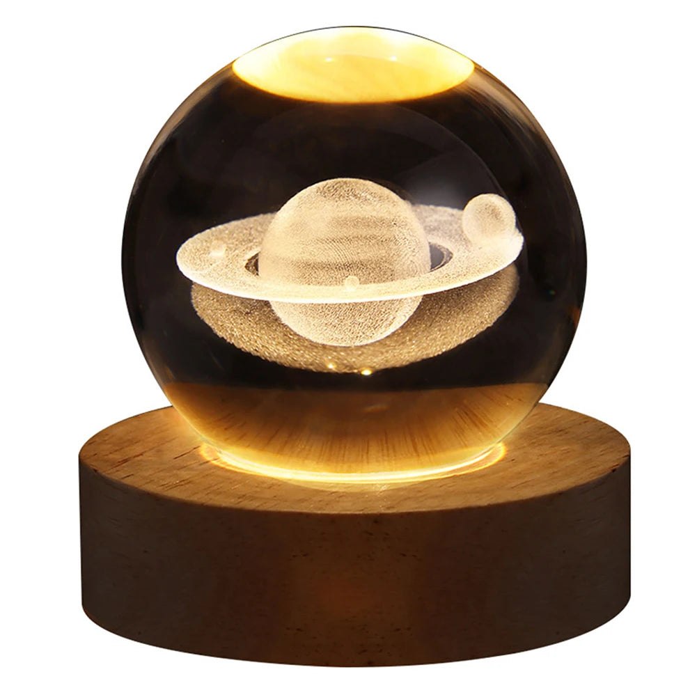 Crystal Ball Galaxy Night Light 3D Moon Lamp