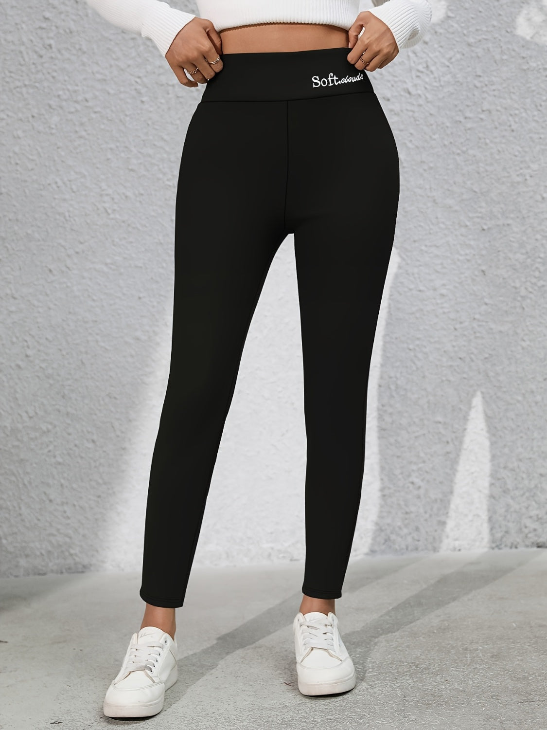 Embroidered High Waist Leggings