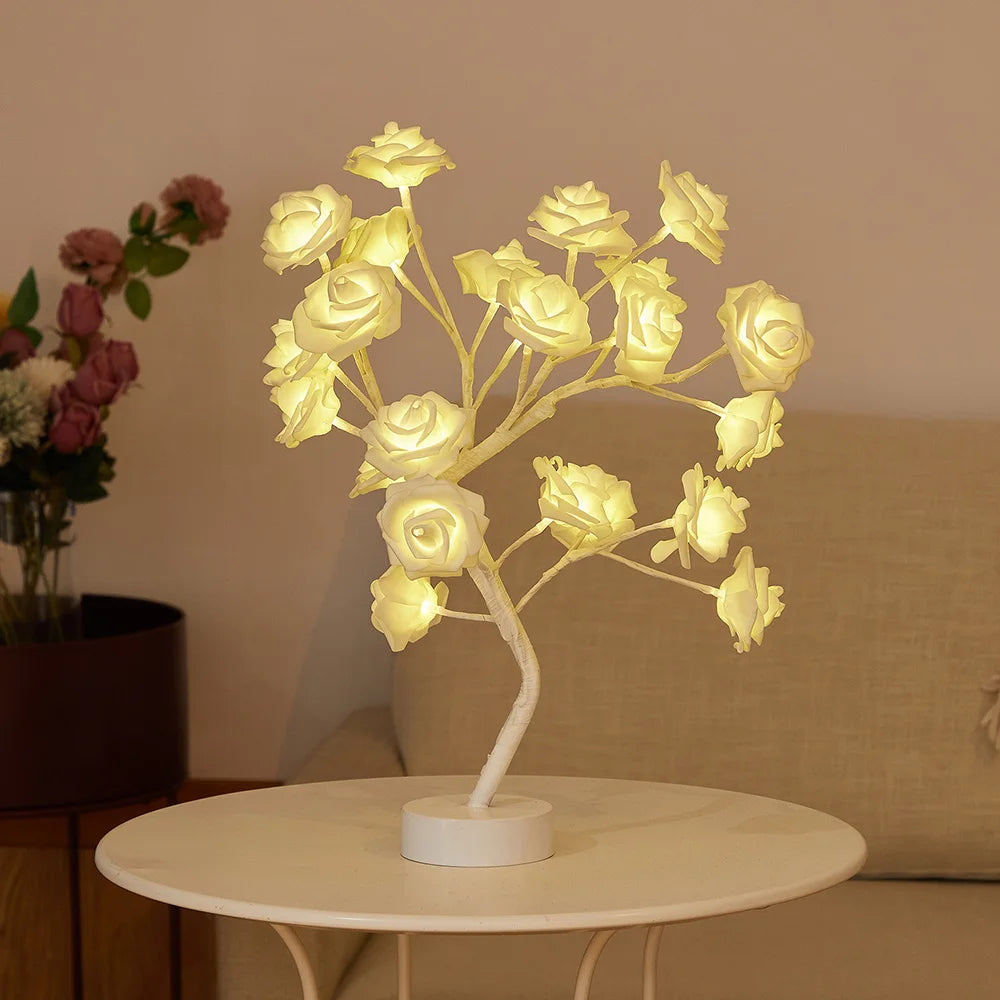 RoseGlow LED Bonsai Lamp