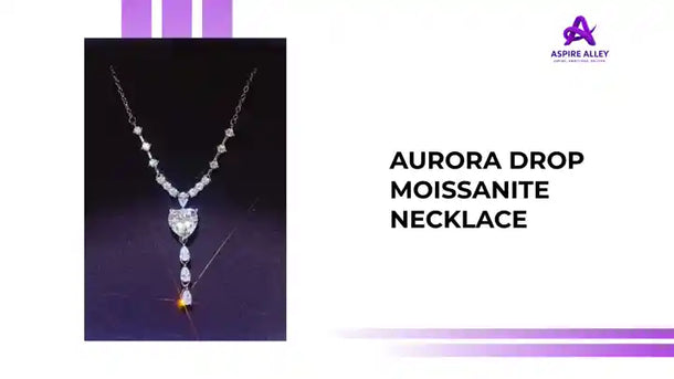 Aurora Drop Moissanite Necklace by@Outfy