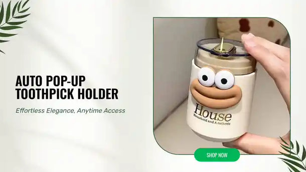 Auto Pop-Up Toothpick Holder by@Outfy